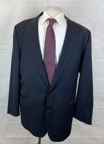 Cerruti 1881, Cerruti 1881 Italy Men's Navy Blue Blazer 44L $895 Vintage Two Button