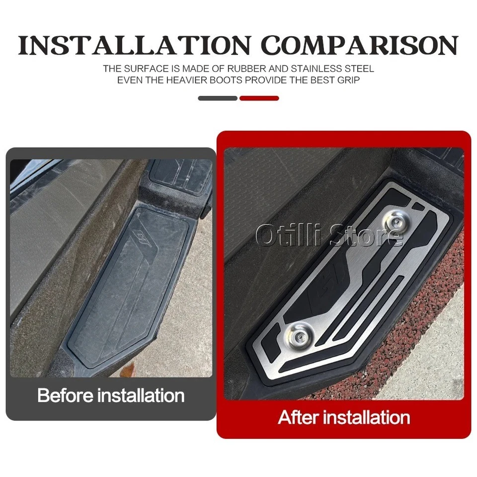 For BMW C400GT C400 GT 2025 Rubber Foot Rests Foot Pegs Pedal Footboard Kit - Image 3 of 4