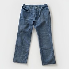 1970s Wrangler Cowboy Cut Blue Denim Jeans. Rare Blue Color. Made In USA 34x30