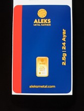 2.5 Gram Gold Bar - ALEKS 995.0 Fine Gold 4617.75 per troy oz