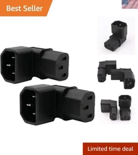 IEC C14 to C13 Power Adapter PDU Plug/Socket Up 90 Degree for LCD Wall Mount ...