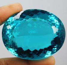 Certified 659.25 Ct Natural Blue Aquamarine Oval Cut AAA Brazil Rare Gemstone