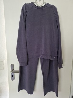 Wellness Anzug/ Hausanzug Gr. XL Blau/ Lila