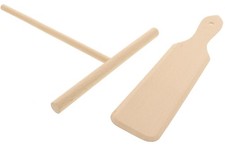 2 x Set 2-tlg. Crepeswender und Crepesverteiler lang Crepes - Set aus Buchenholz