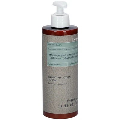 Lotion Pour Mains KORRES Aloe & Panthenol 400 ml, Soin Hydratant JUMBO - Photo 1/4