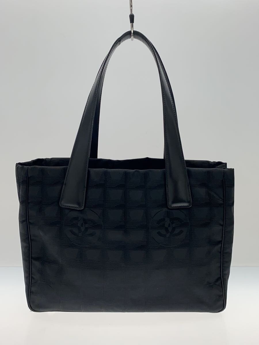 CHANEL New Travel Line tote bag PM nylon x leather black