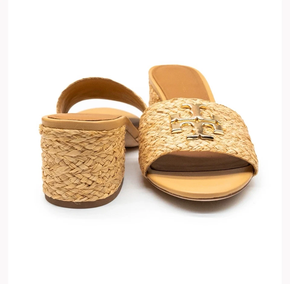Босоножки Tory Burch Everly 55 мм на кожаном каблуке - материал Raffia - размер 10 - Изображение 2 из 4
