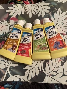 NEW Lot of 4 CARBONA Stain Devils Stain Removers for Grass/coffee/rust/ketchup