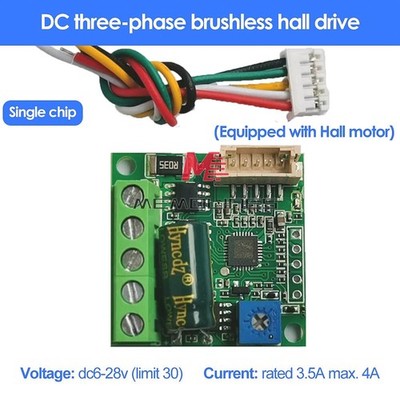 3-Phase DC Brushless Motor   Module Hall Drive 5P Cable DC6-28V New *vv