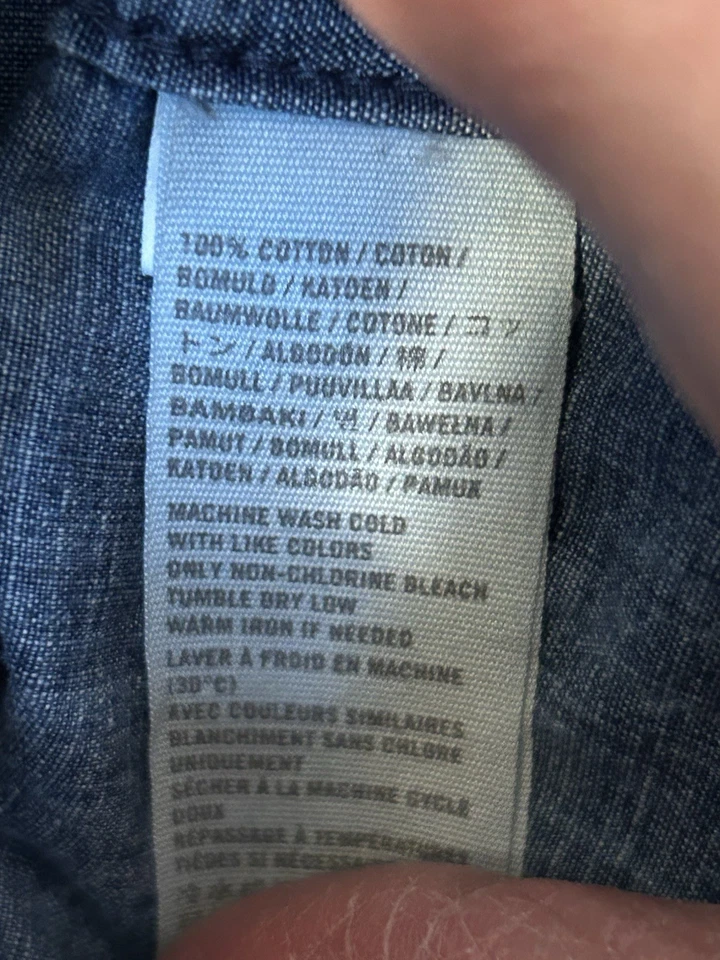 Denim con botones Abercrombie & Fitch XXL Y2K ajuste muscular para hombre  Foto 4 de 4