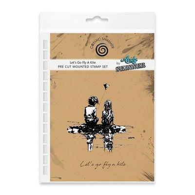 Andy Skinner Cling vorgeschnittene Gummistempel Let's Go Fly a Kite