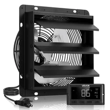 VEVOR 12 in Shutter Exhaust Fan with Smart Programming Controller Wall Mount