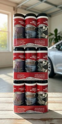 RoadPro Auto Care Wipes Full Case pack - Glass + Interior + Protectant (9 Cans)