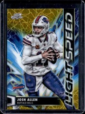 2025 Topps Cosmic Chrome Josh Allen Light Speed Gold Interstellar Refractor #/50