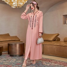 Kaftan Women Muslim Maxi Dress Hooded Abaya Dubai Islam Long Party Robe Jalabiya