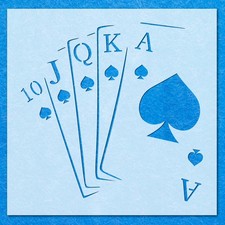 Poker Cards Stencil: Mylar Airbrush Wall Art Painting Crafts  - 190 Micron, DIY