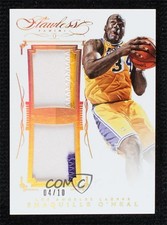 2014-15 Panini Flawless Gold 4/10 Shaquille O'Neal #DP-SO Dual Patch HOF 3d3