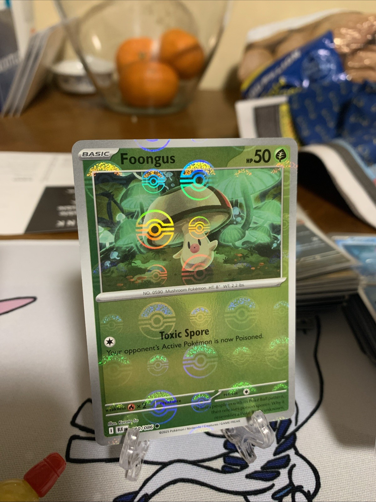 Pokémon TCG Foongus 10/86 Black Bolt Poke Ball