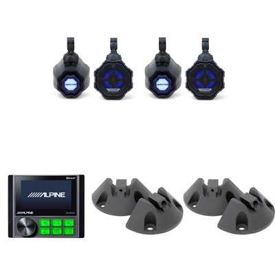 Alpine KAC-CMD-CTR Power Sports / Marine Source,  (2 Pair ) SPV-65RGB-CAN 6.5...