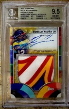 BGS 9.5 Ronald Acuna Jr. Topps 2023 WBC G/U Foilfractor Patch Auto #’d 1/1