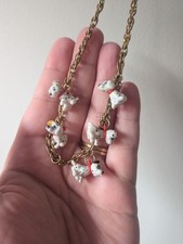 Vintage 101 Dalmations Gold Tone Rope Chain Charm Necklace