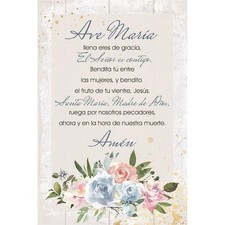 Dexsa 470453 Spanish Plaque - Hail Mary - Ave Maria - 4 x 6 in.