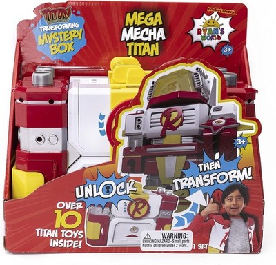 RYAN'S WORLD Mega Mecha Titan Robot w/ 5 Micro Figures and Accesories. NEW