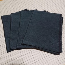 Men's Oshima Tsumugi Kimono, Unpicked Fabric, Black and Indigo, Men's Oshima