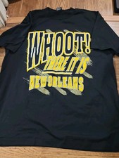 VTG 90s Whoot There It Is New Orleans Saints Shirt NFL Men's XL Black Gold