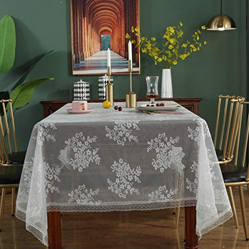 Rustic Faux Lace Tablecloth Rectangle Table Cloth Cover for Overlay Wedding - Picture 2 of 6