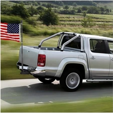 For pick up Truck Jeep SUV with Hitch tow 6' ft Long Flagpole plus flag 3'x5'