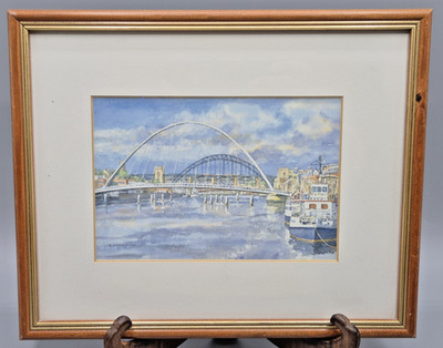 B. Claughton gerahmter Druck der Millennium Bridge
