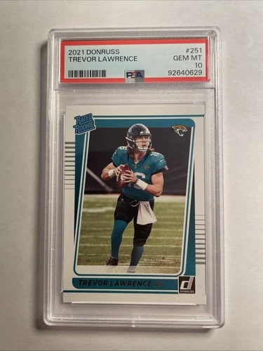 2021 Panini Donruss Trevor Lawrence Rated Rookie # 251 PSA 10 NFL RC Card