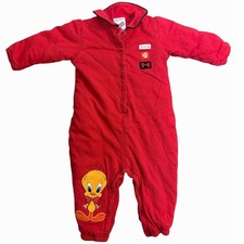 Vintage 1998 WARNER BROS Studio Looney Tunes Tweety Romper One Piece 18 Months