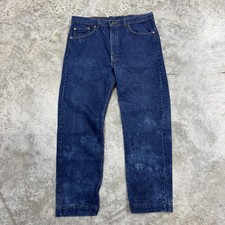 Levis 505 Jeans Mens 38x30 Blue Denim Straight Leg Zip Fly USA made 90s