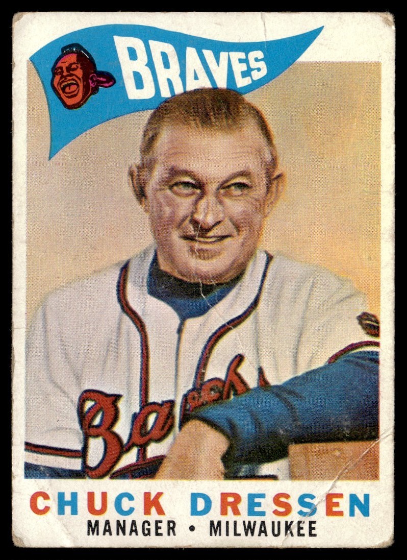 1960 Topps Chuck Dressen  (MC) Milwaukee Braves #213