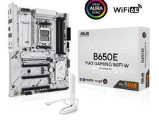 ASUS B650E MAX Gaming WiFi W – AMD B650 AM5 ATX Motherboard, White PCB, DDR5, PC