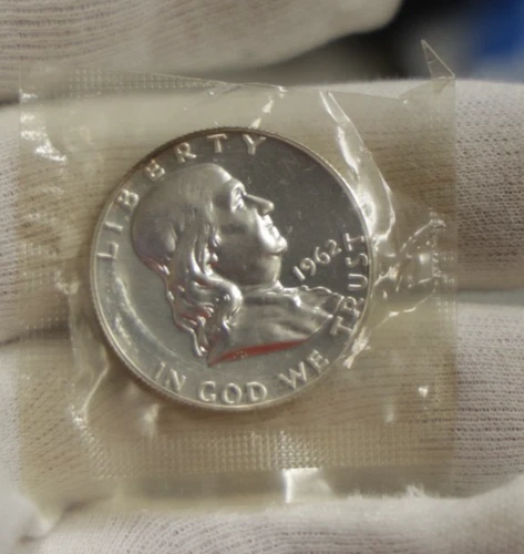 1962 US Franklin 50C Proof (Sealed Original Cello).