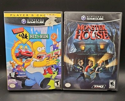 The Simpsons Hit & Run & Monster House Gamecube Lot Complete **Disc Read Error**