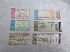 6 Vintage  Concert Ticket Stub Mixed Lot ELton John The Rolling Stones 