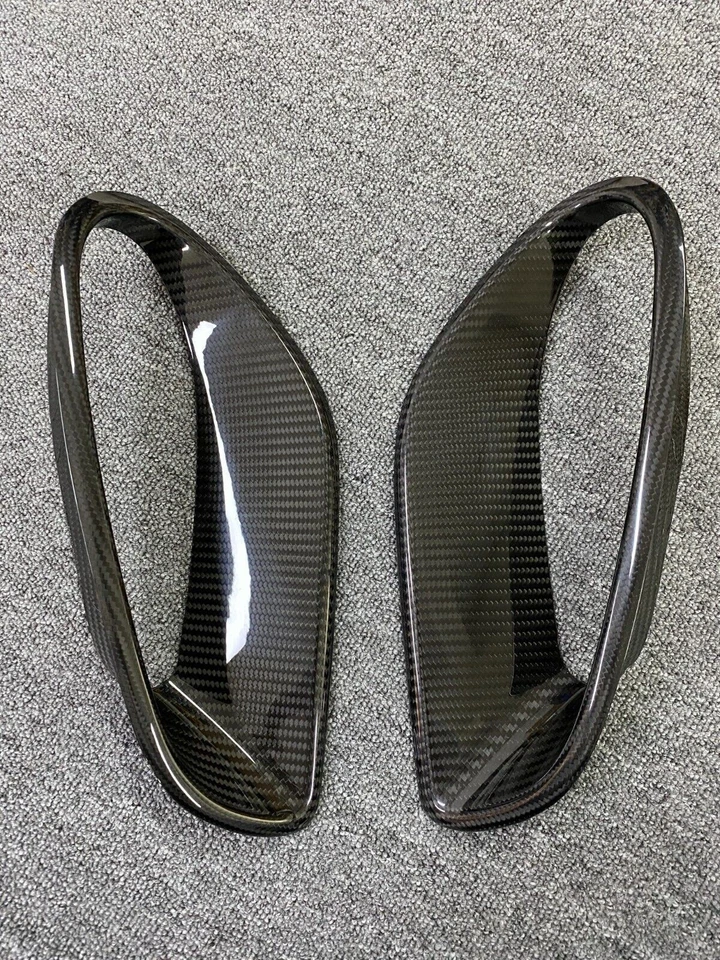 Cubierta de ventilación de guardabarros lateral de fibra de carbono real para Porsche 911 Turbo S 2014-2016 Foto 3 de 4