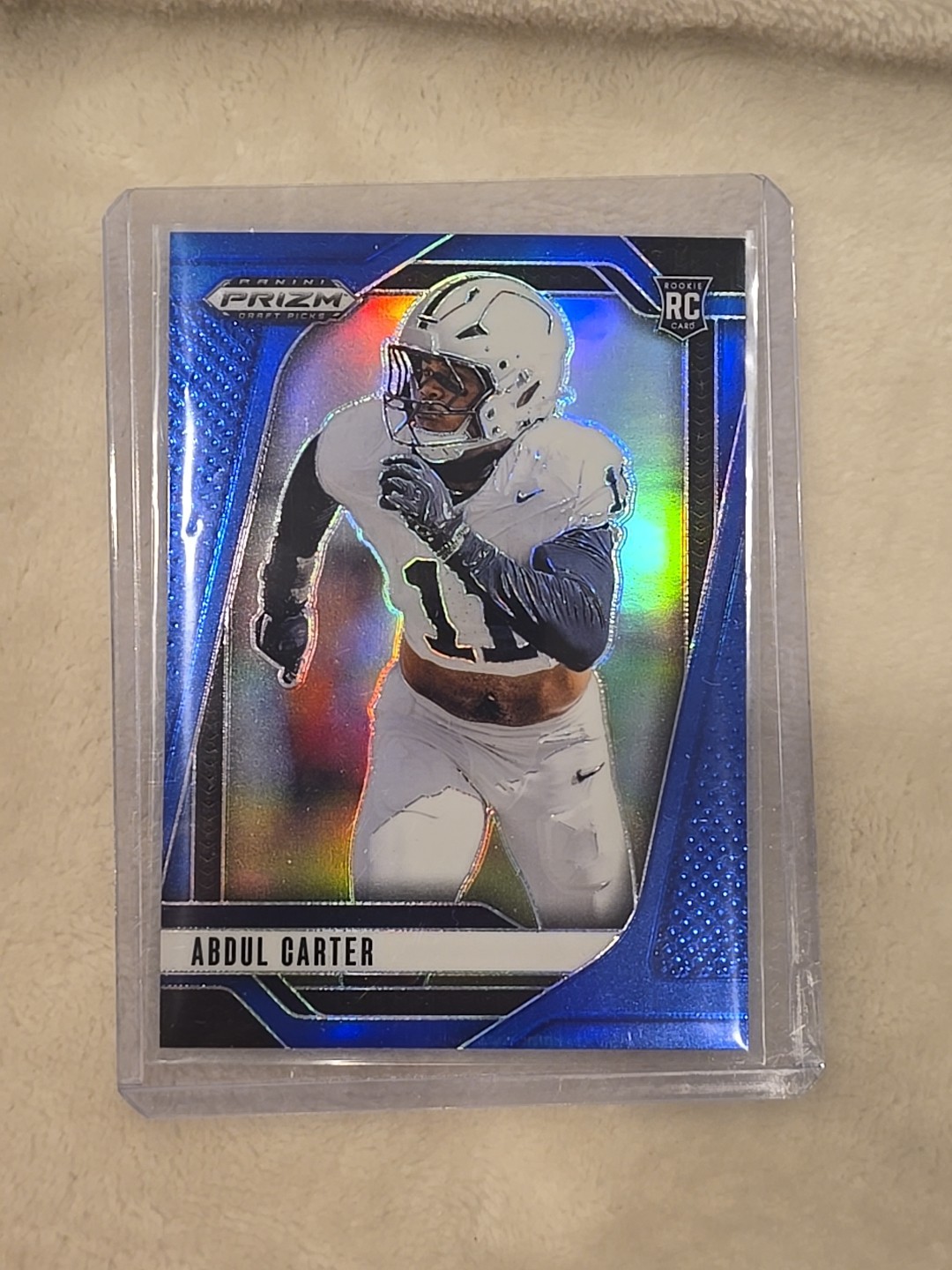 2025 Prizm Draft Picks Prizm Abdul Carter RC #102 Blue Prizm Parallel #/249