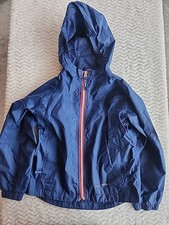 LL Bean Navy Blue Nylon windbreaker rain jacket sz 6x-7 Read Description