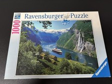 Ravensburger Jigsaw Puzzle 1000 Pieces River Boat Waterfall COMPLETE