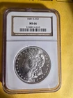 1889-P U.S. MORGAN SILVER DOLLAR - MS 62 - NGC GRADED!