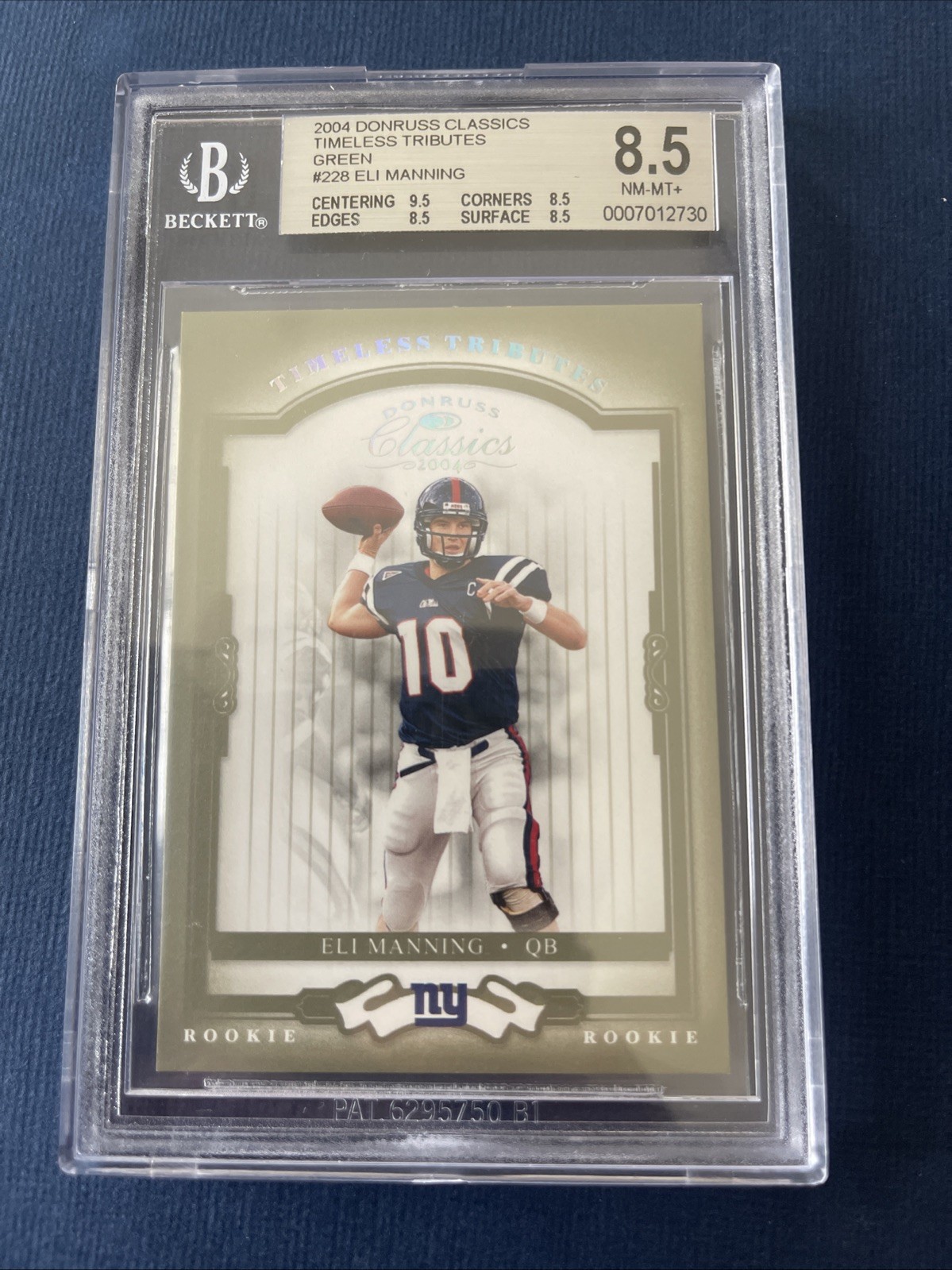 Eli Manning Donruss Classics #228 Timeless Tributes-Green
