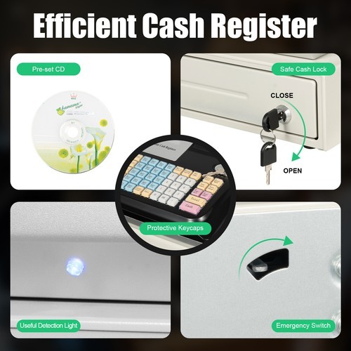 как выглядит Square POS Terminal Cash Register Complete W/ Printer, And Cash Drawer, 48 Keys фото