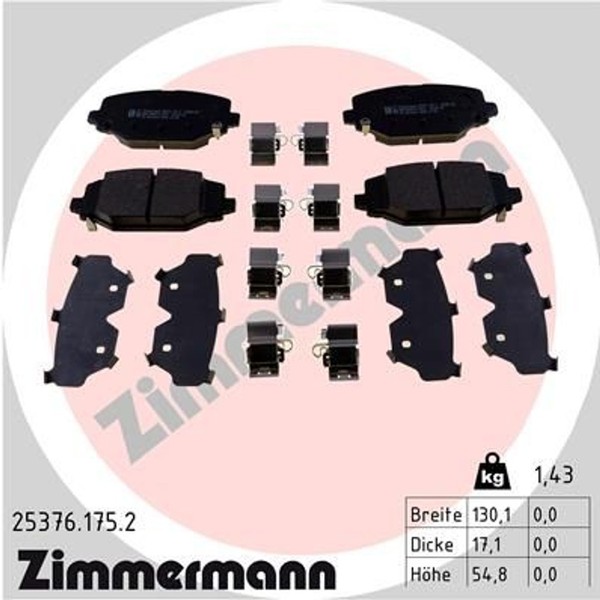 Zimmermann BremsbelÄGe Vw Fiat Freemont 345 Lancia Voyager 404 Chrysler Grand-image