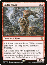 MTG FOIL Sedge Sliver TSR #187 Rare