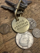 1961 Pontiac Tempest Custom Solid Brass Key Tag 61 A 1961 Pontiac Tempest Custom Solid Brass Key Tag 61 A